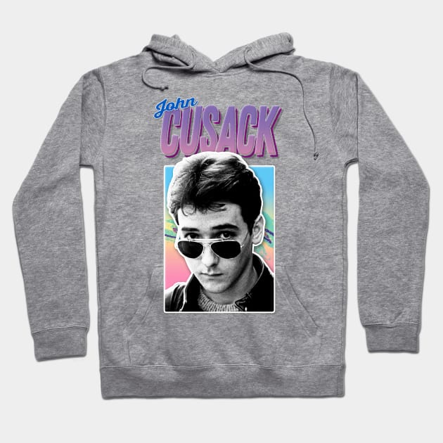 John Cusack -  80s Styled Retro Nostalgia Graphic Design Hoodie by DankFutura